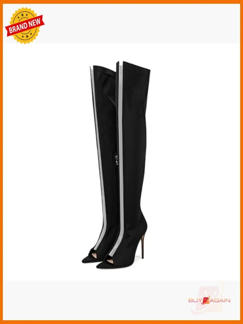 Stiletto Heel Over the Knee Thigh High Stretch Boots Peep Toe Pointed Toe Fall